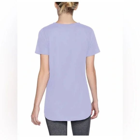 NWT Skechers GoWalk Women's Ribbed V Neck Short Sleeve Tee Purple 2XL $50 8HL075 - Picture 2 of 3